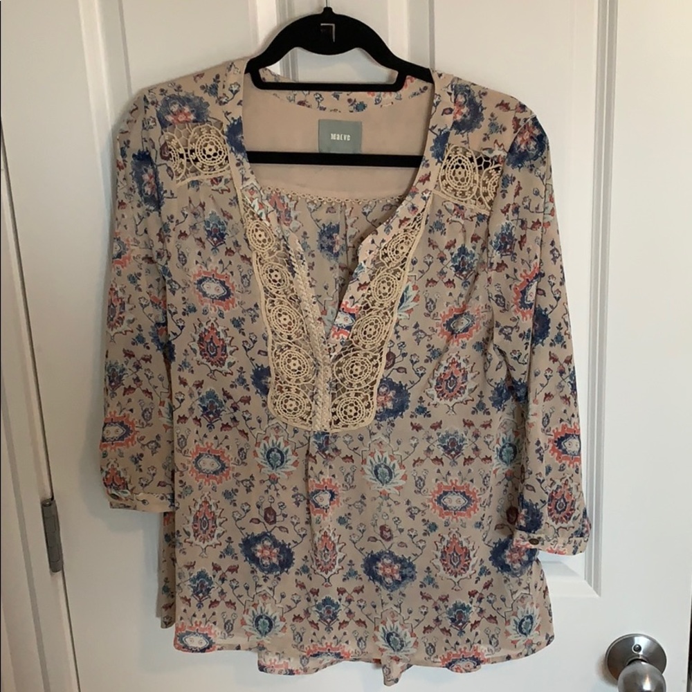 Maeve patterned summer blouse